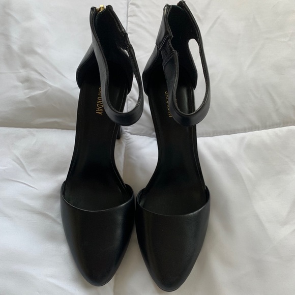 KATE SPADE SATURDAY Black Ankle Strap Pump Heels - Picture 2 of 14